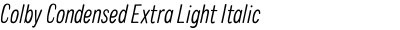 Colby Condensed Extra Light Italic